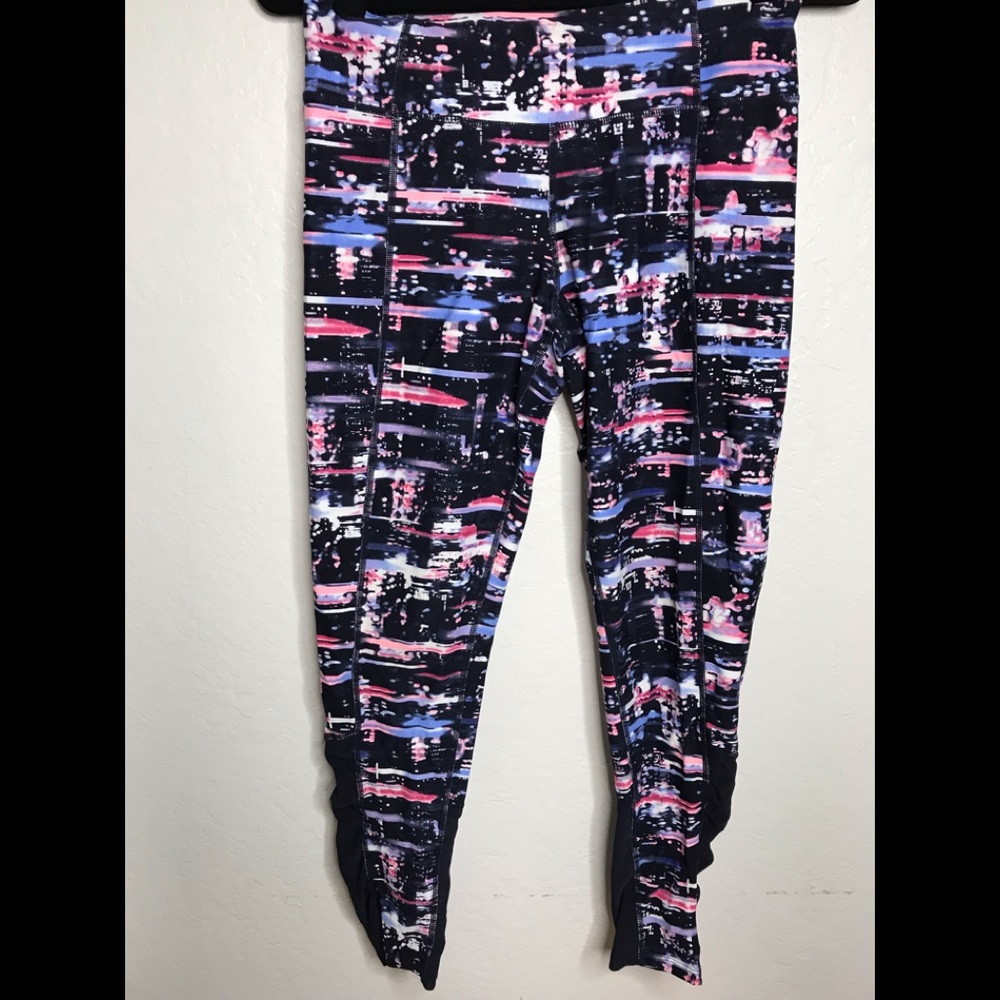 CALVIN KLEIN Performance Capri Leggings Ruched L